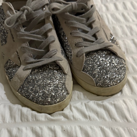 Golden Goose Silver Glitter Sneakers - Picture 2 of 10